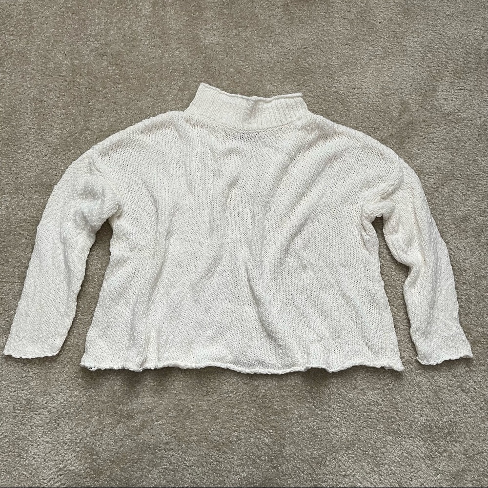 Callahan Cropped Lightweight Mock-neck Sweater